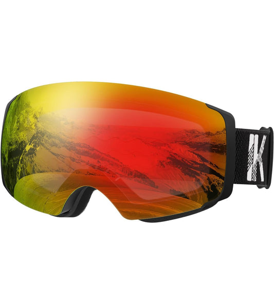 InnerKing OTG Ski Goggles – Magnetic Interchangeable Lens,Anti-Fog Snowboard Goggles for Men, Women & Youth