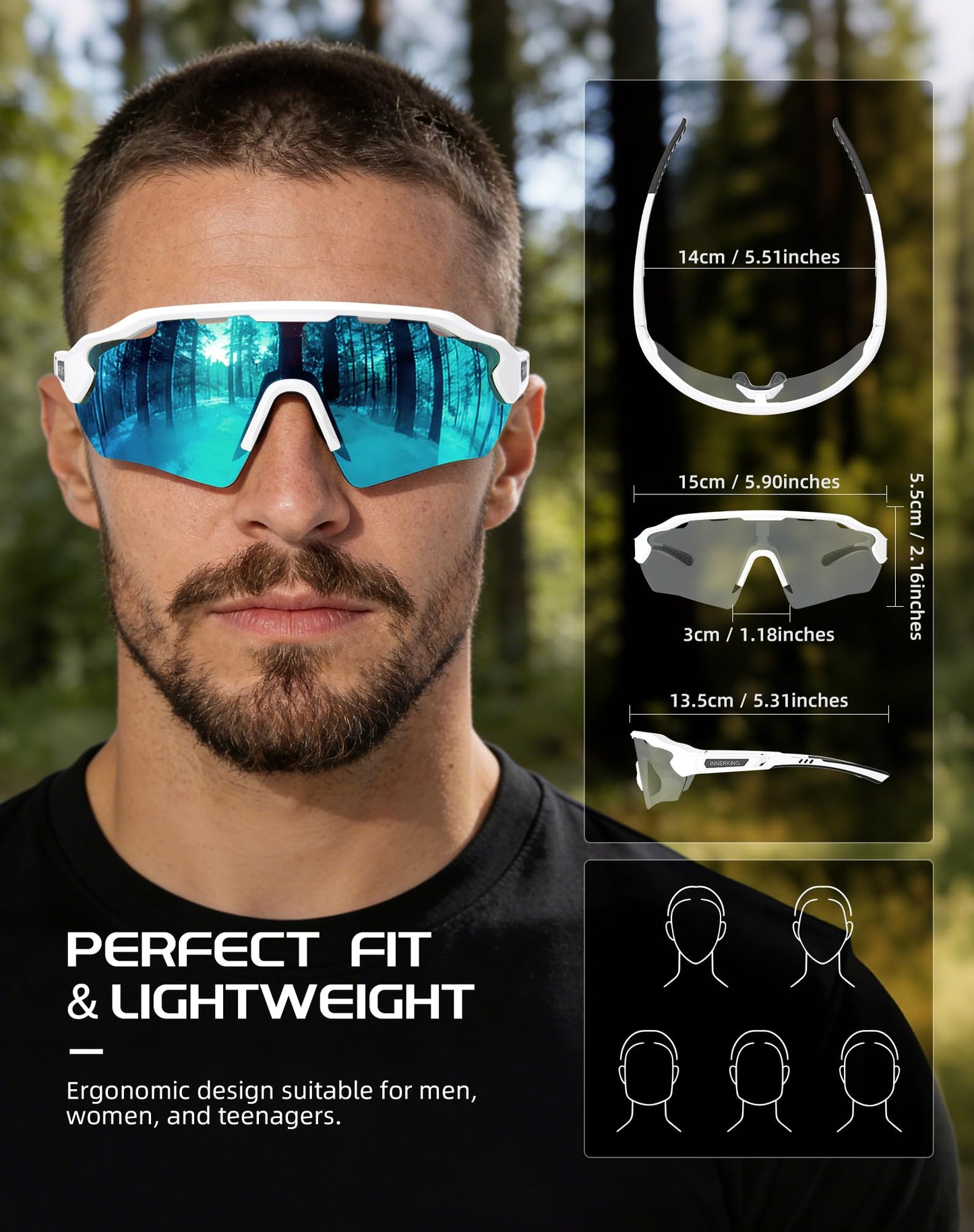 Innerking Photochromic Cycling Glasses