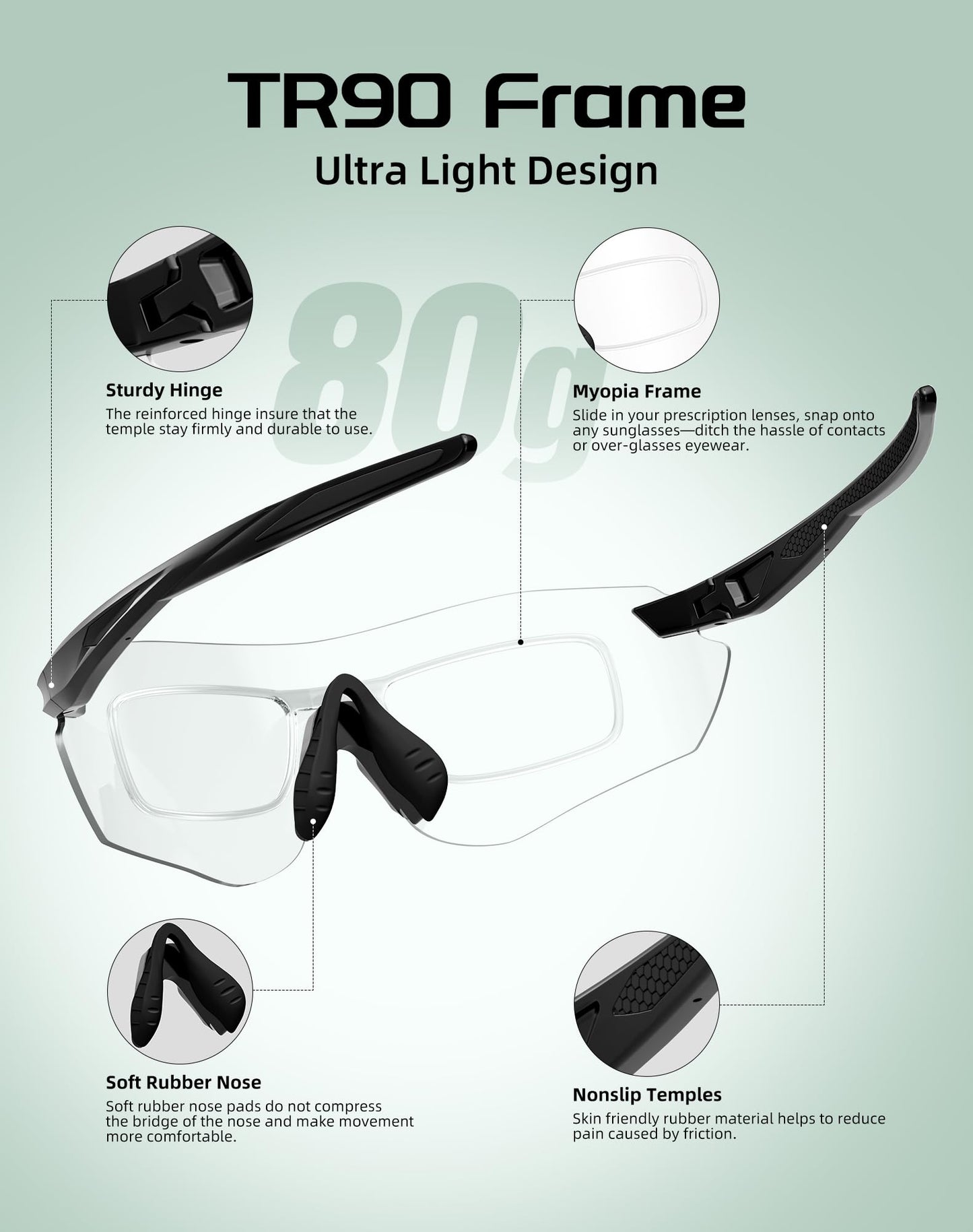 InnerKing Photochromic Cycling Glasses