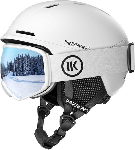 InnerKing Ski & Snow Sports Helmet Set White