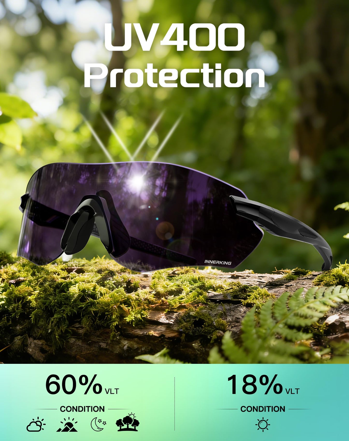 InnerKing Photochromic Cycling Glasses