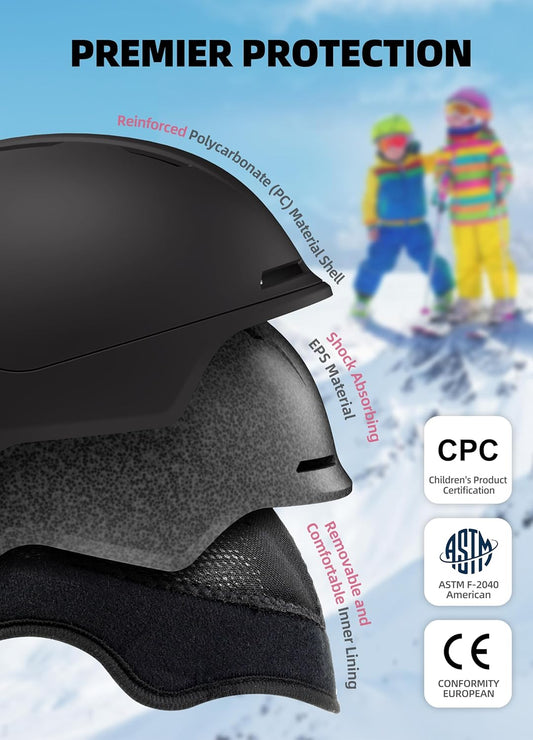 InnerKing Kids Ski Helmet with Goggles