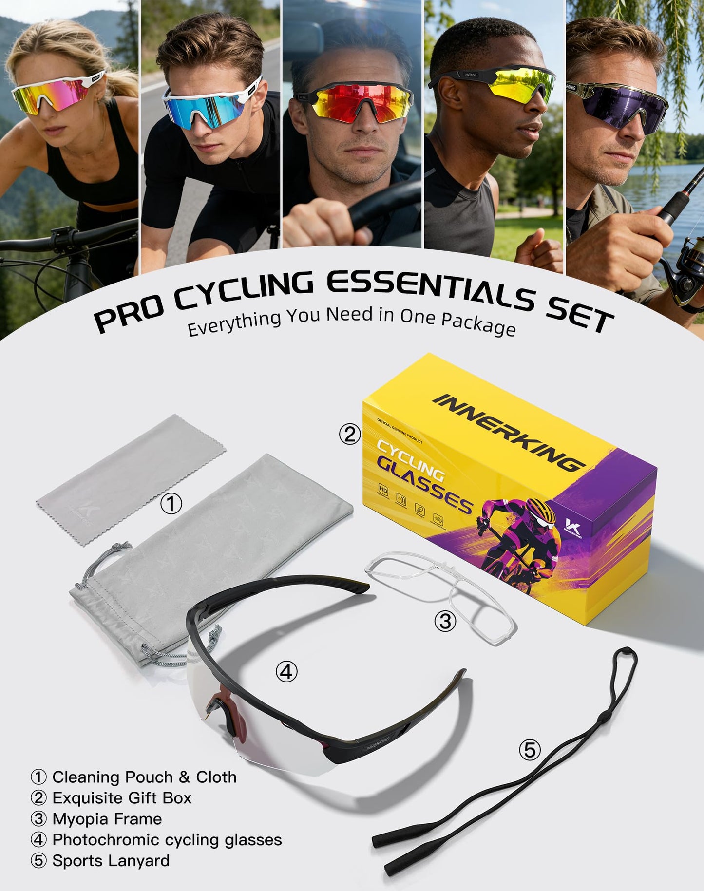 Innerking Photochromic Cycling Glasses