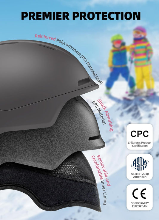 InnerKing Kids Ski Helmet with Goggles